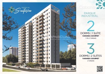 Apartamento 2 dormitórios (1 suite) RESIDENCIAL SANTARÉM- Parque Industrial