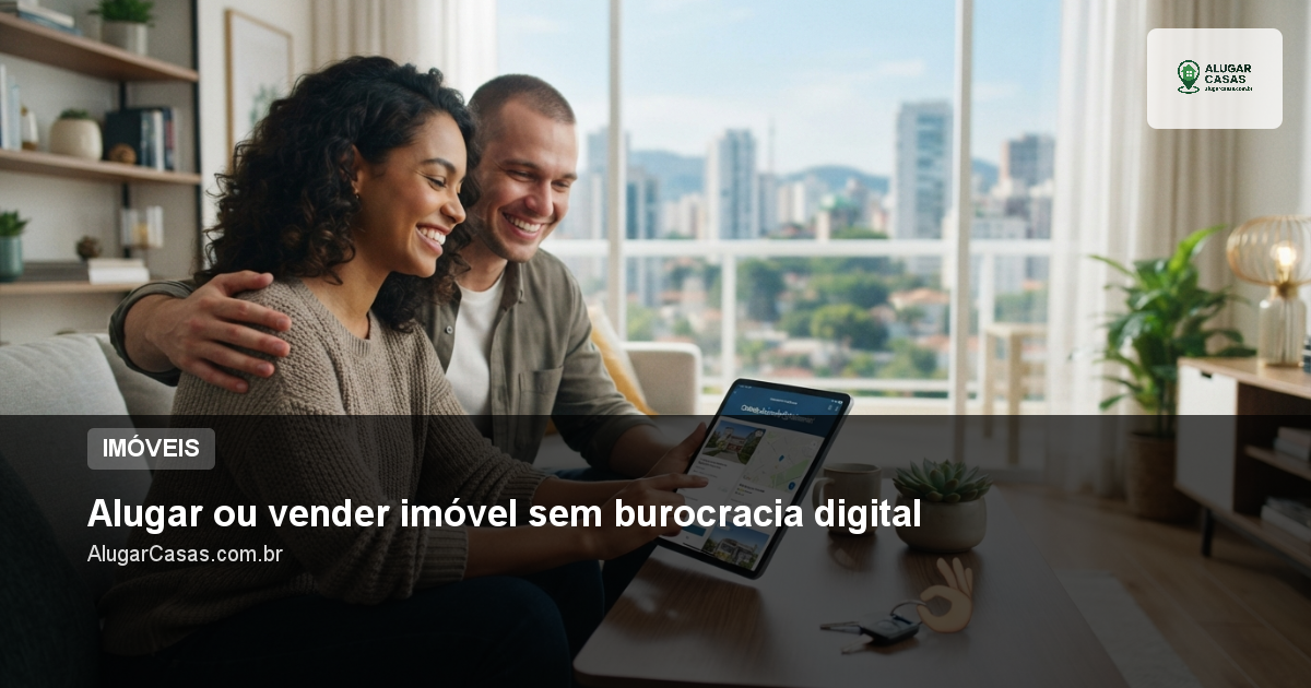 Alugar ou vender imóvel sem burocracia digital
