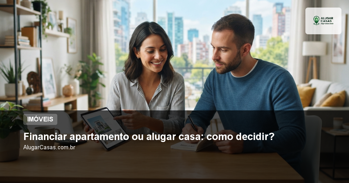 Financiar apartamento ou alugar casa: como decidir?