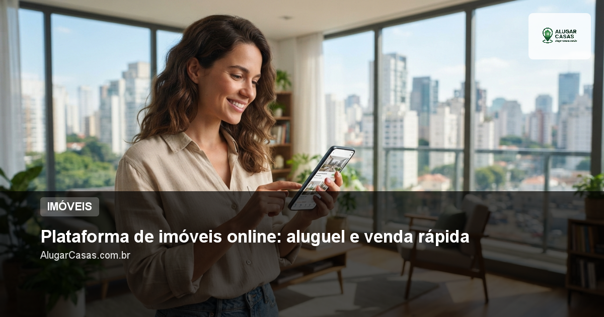 Plataforma de imóveis online: aluguel e venda rápida